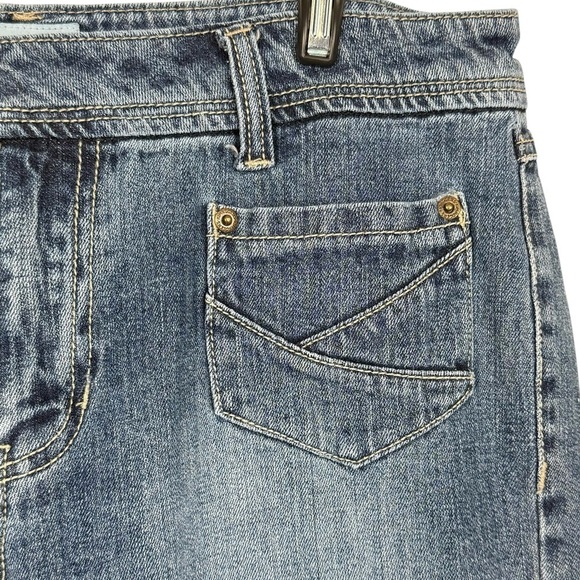 Kim Rogers Straight Leg Jeans Womens Size 12 Mid-Rise Stretch Denim Classic Blue - Picture 5 of 10